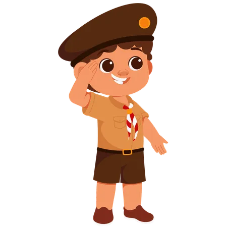 Boy Scout Salute  Illustration