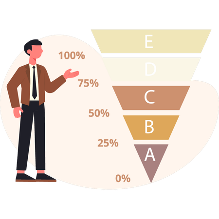 Boy showing analysis report  Illustration