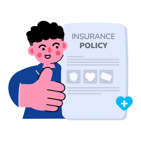 Insurance Policy Document Illustration Illustration