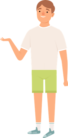 Boy showing something  Illustration