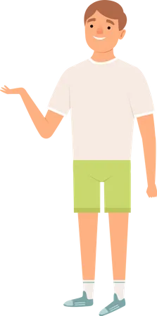 Boy showing something  Illustration