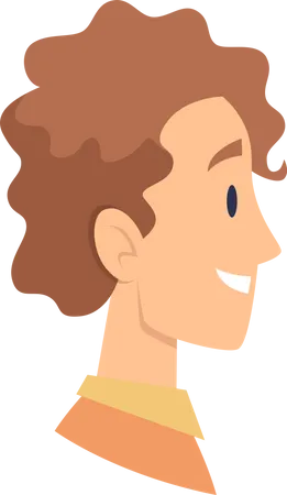 Boy side face  Illustration