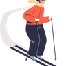 ski downhill illustration