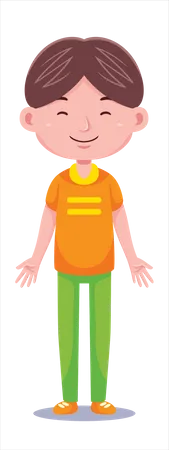 Boy standing  Illustration