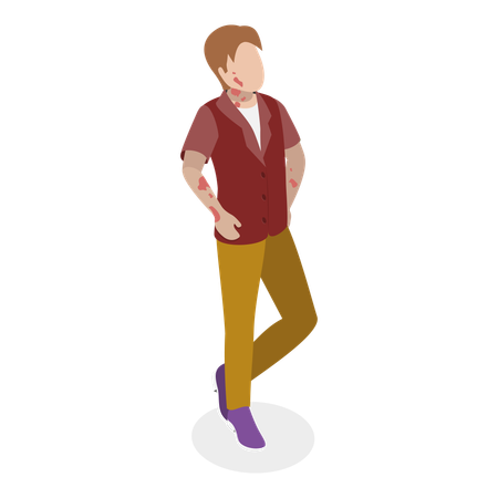 Boy standing  Illustration