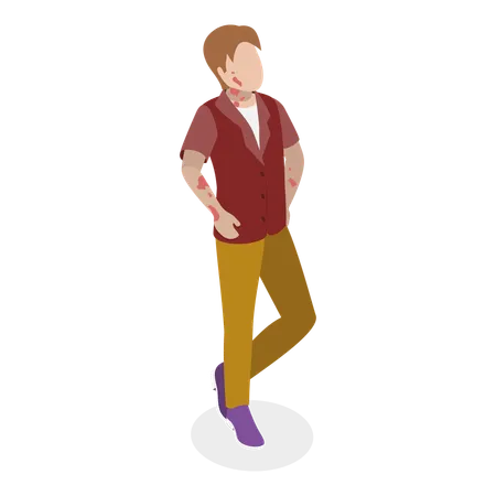 Boy standing  Illustration