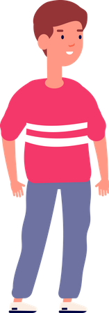 Boy standing  Illustration