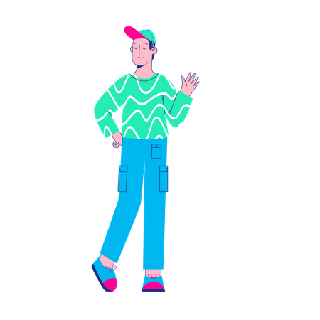 Boy standing  Illustration