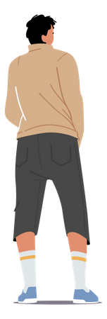 Boy standing in cool pose  Illustration
