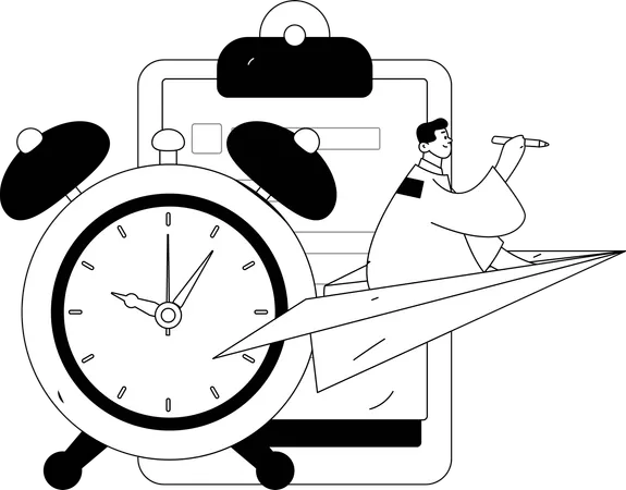 Boy student with Reading Habit  Illustration