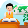 childrens studying illustration free download