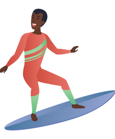 Boy surfing  Illustration
