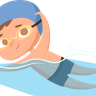 illustration for boy swimming