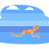 boy swimming illustration free download