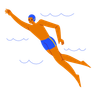 illustrations of swimming in water
