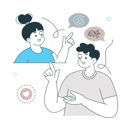 心理カウンセリングを受ける少年  イラスト