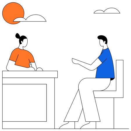 Boy taking School administration  Illustration