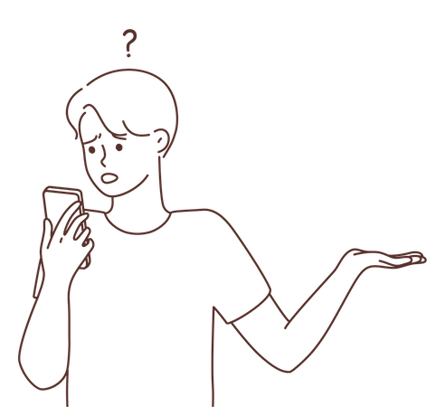 Boy talking on phone  Illustration