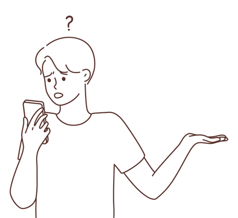 Boy talking on phone  Illustration