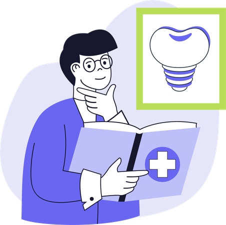 Boy telling about dental care  Illustration