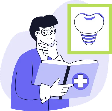 Boy telling about dental care  Illustration