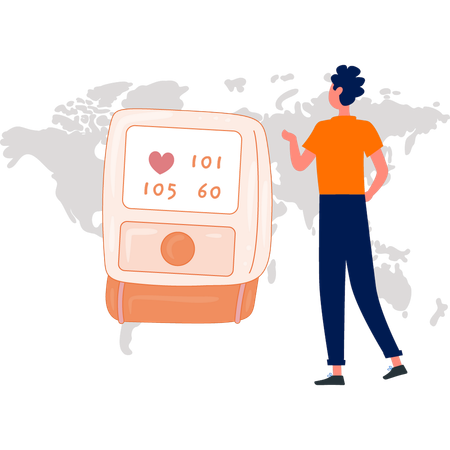 Boy telling normal sugar levels  Illustration