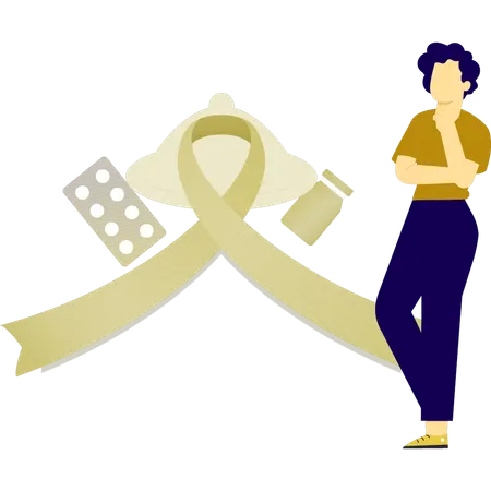 Boy thinking about hive safety  Illustration