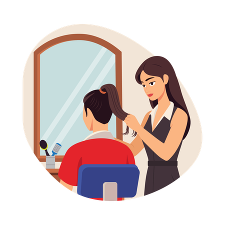 Boy using Skincare Product Use at Sink  Illustration