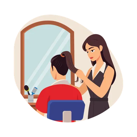 Boy using Skincare Product Use at Sink  Illustration