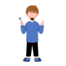 boy waving hand illustration free download