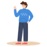 illustrations of boy waving