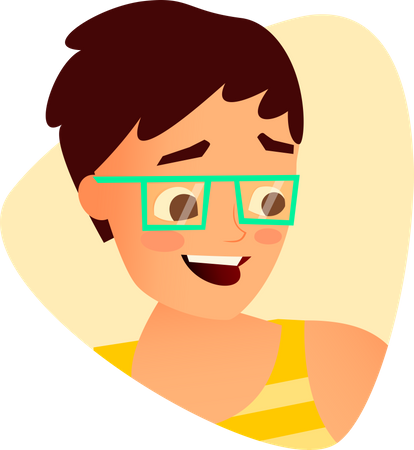 Boy Wearing Goggles Illustration
