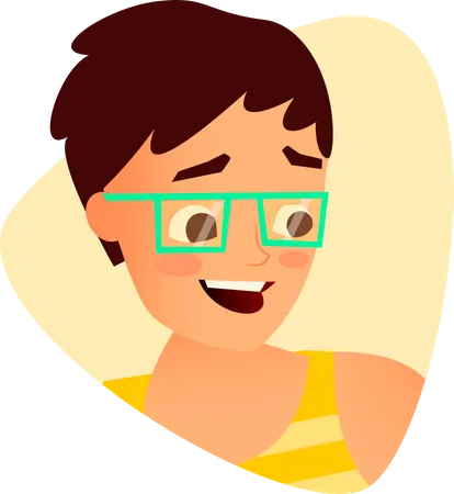 Boy Wearing Goggles  Illustration