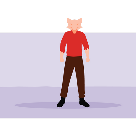 Boy wearing Halloween costume  Illustration