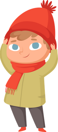 Boy wearing hat  Illustration