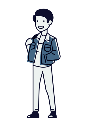 Boy wearing jacket  Illustration