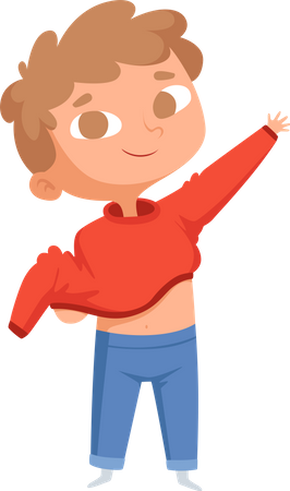 Boy wearing t-shirt  Illustration