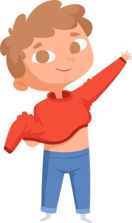 Boy wearing t-shirt  Illustration