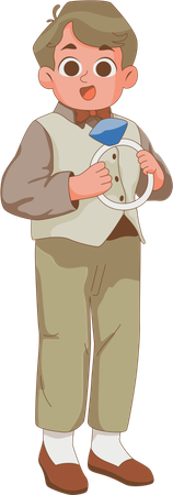 Boy Wedding Ring Bearer  Illustration