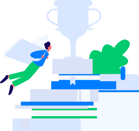 Boy with Book  Illustration