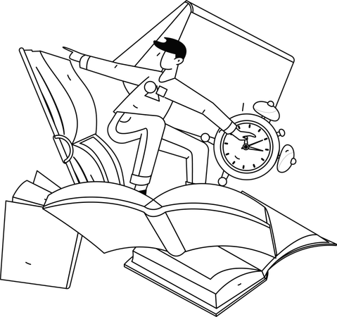 Boy with book  Illustration