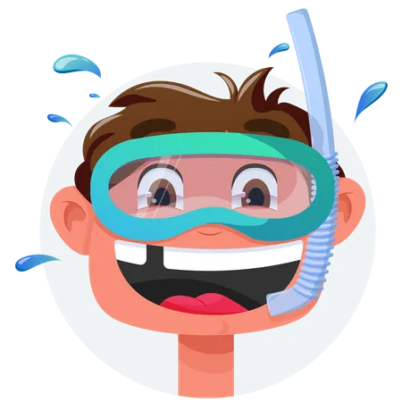 Boy with goggles  Illustration