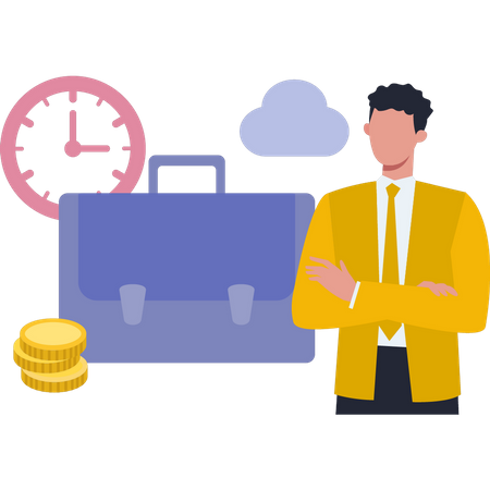 Boy With Money  Illustration