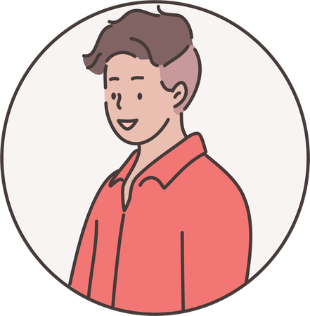 Boy with new haircut  Illustration