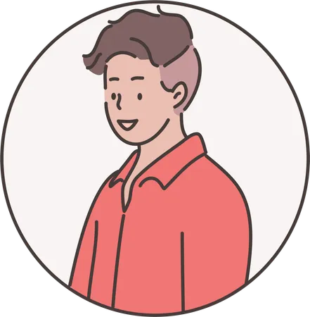 Boy with new haircut  Illustration