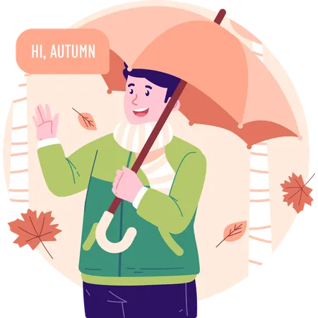 Autumn Vector Character Illustration Illustration