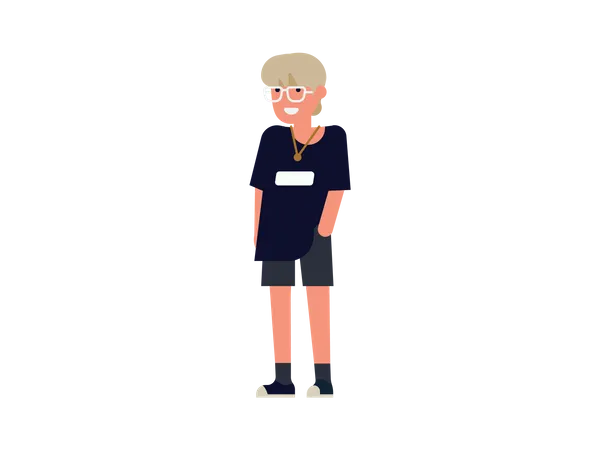 Boy with white hair  Illustration
