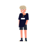 boy with white hair illustration