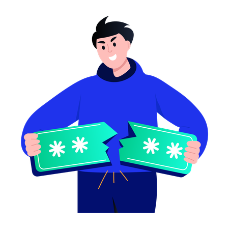 パスワードクラッキングに取り組む少年  イラスト