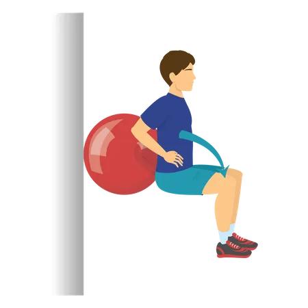 Boy workout Illustration